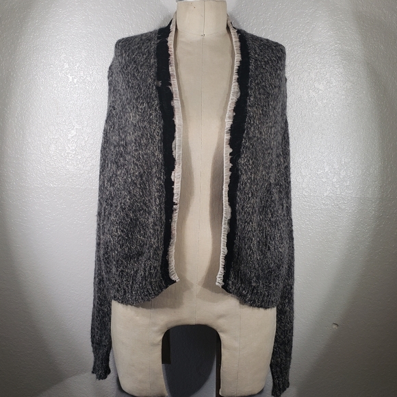Viviana Uchitel Sweaters - Viviana Uchitel Erena Mohair Velvet Trim Cardigan NWT